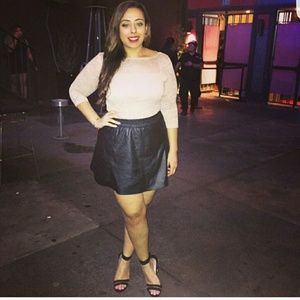 Cute faux leather skirt