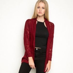Brandy Melville Cardinal "Abbey" knit cardigan