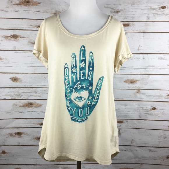 Lucky Brand Tops - [Lucky Brand] Evil Eye Hamsa Graphic T-Shirt Large