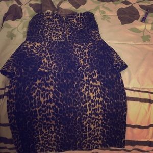 Cheetah peplum dress