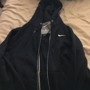 Dark blue nike zip up hoodie