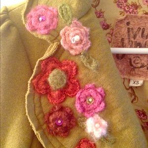 Hunter green all blazer with embellishments