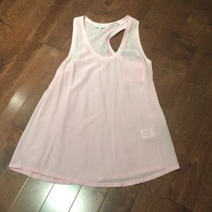 Pink silk tank