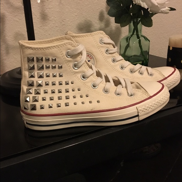 Converse Shoes - Studded Beige Converse