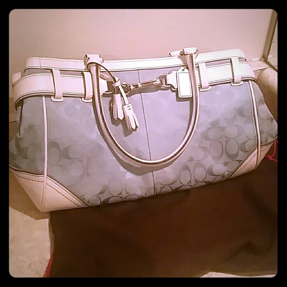 Beautiful baby blue Coach bag