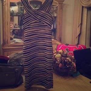Beige and black striped dress!