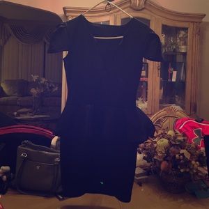 Short sleeve peplum dress
