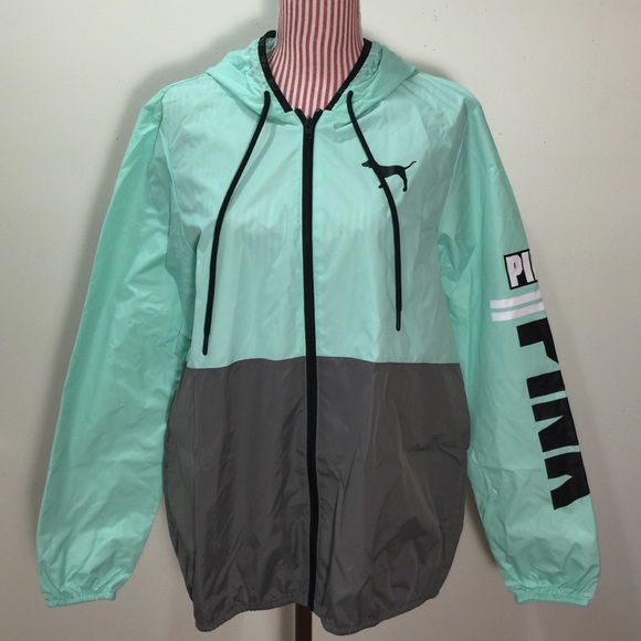 PINK Victoria's Secret Jackets & Blazers - PINK Victoria's Secret Anorak Mint XS-S/TP-P