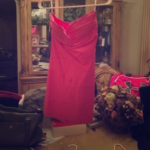 Pink tube top dress
