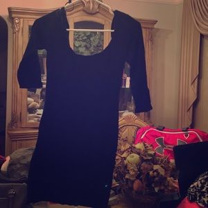 Black short sleeve dress
