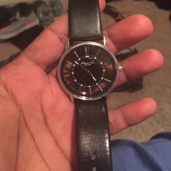Kenneth Cole Stainless Steel Black Watch.