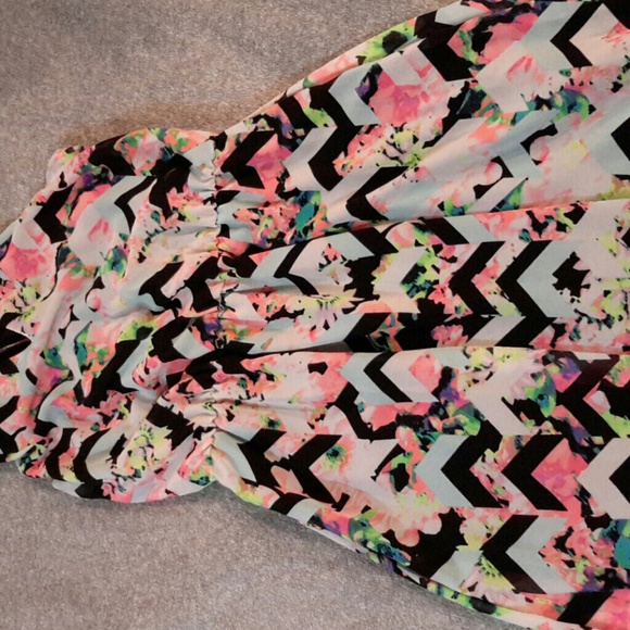 Chevron flower dress