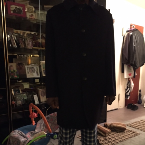 men's black pea coat - Picture 1 of 3
