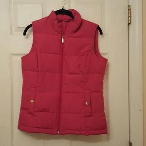 Pink zip up vest