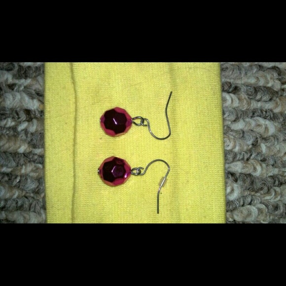 Cute pink bulb earrings