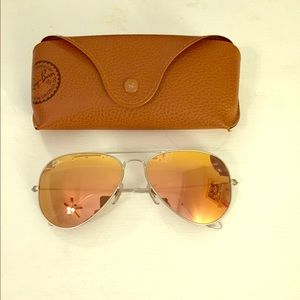 Ray ban mirrored aviators (standard size)