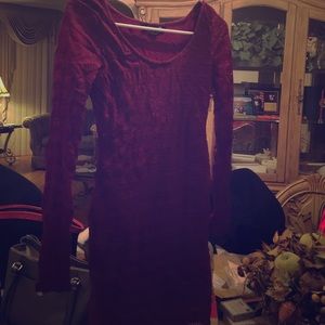 Burgundy dress