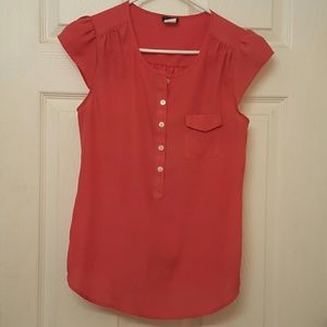 Orange j crew shirt
