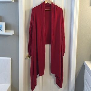 Red wrap cardigan from Victoria's Secret