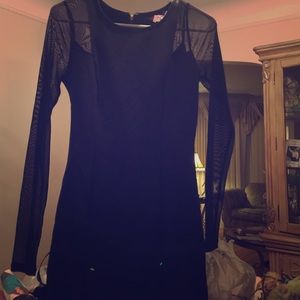 Black sheer sleeve dress