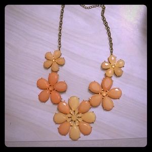 Peachy Orange Statement Necklace
