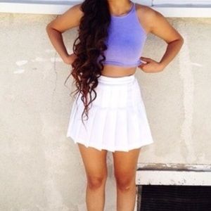 Light purple cotton spandex crop tank