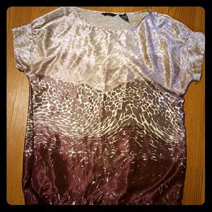 Short sleeve silky blouse