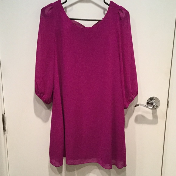Purple flowy sheer dress