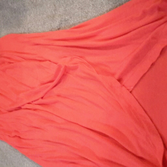 Red long skirt
