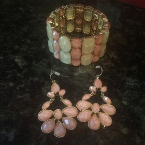 Earring and bracelet set