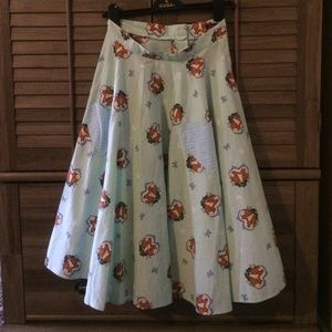 Funky Foxes in Love HellBunny skirt!