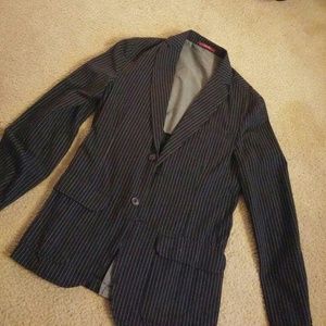 Navy Blue Pin Stripe Men's Blazer