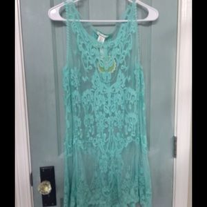 Aqua Lace Tunic-one size