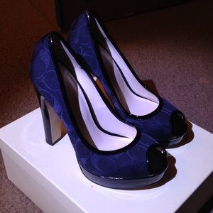 Coach Breana peep toe - black