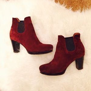 Alberto Fermani Piccola Suede Chelsea Booties
