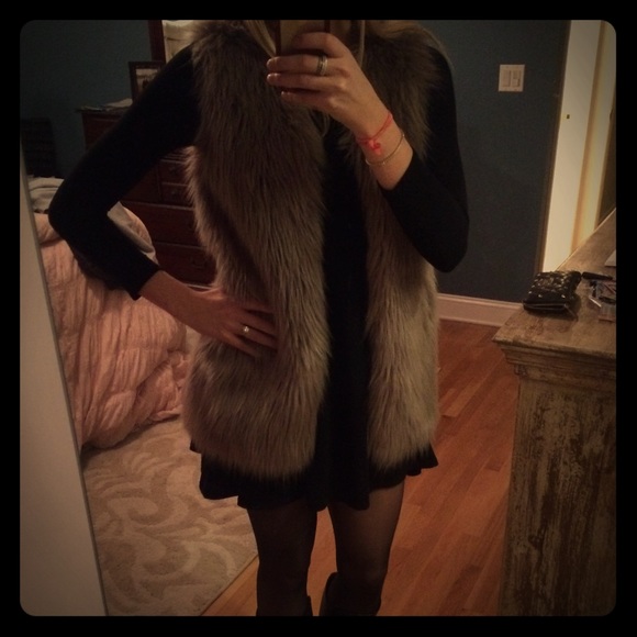 Faux Fur Vest! Been worn one time!