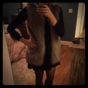 Faux Fur Vest! Been worn one time!