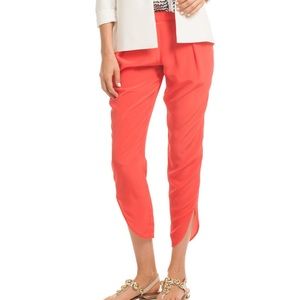 Trina Turk 100% silk lounge pants capris red M