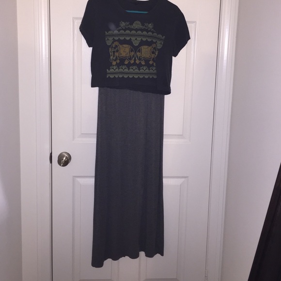 Grey maxi skirt