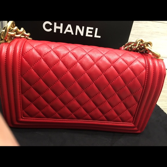 Medium Boy - Red with gold hardware. Fall 2015 - Picture 3 of 4
