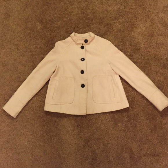 Banana Republic White Short Peacoat