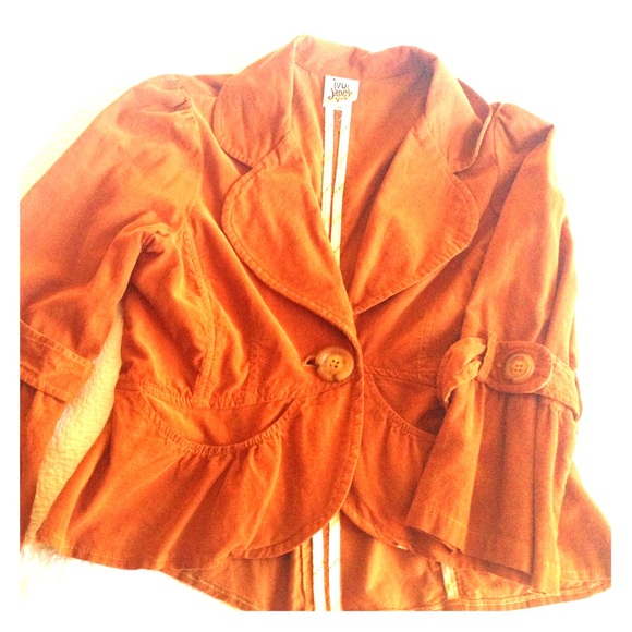 Rust color cropped jacket