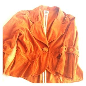 Rust color cropped jacket