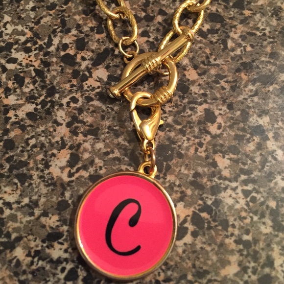 C Initial Toggle Necklace - Picture 2 of 2