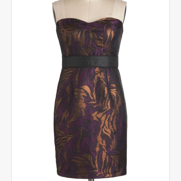 Strapless Mini Dress with Pockets