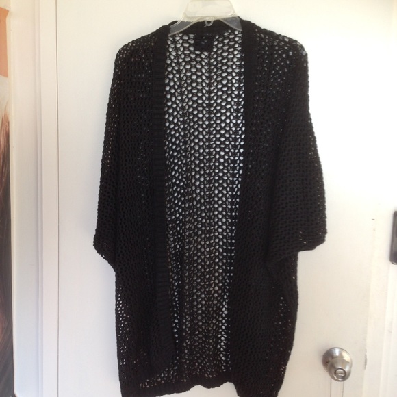 Brandy Melville crochet Black cardigan