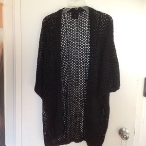 Brandy Melville crochet Black cardigan