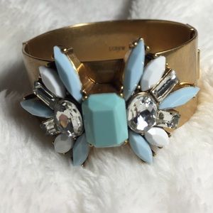 J. Crew bangle gold/sea mist