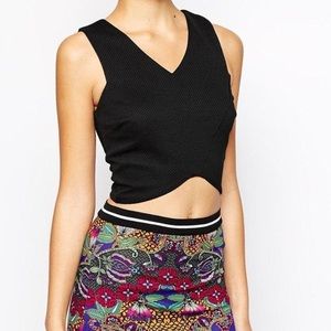 New Look Wrap Front Waffle Crop Top from ASOS