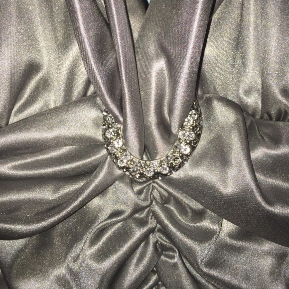 Silver Halter Dress - Picture 3 of 4